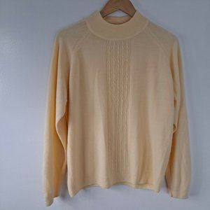 Allison Daley Yellow Mock Neck Sweater Women's L